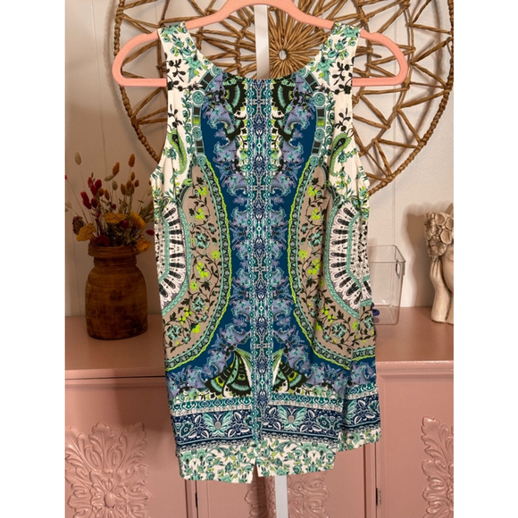 Women's Etcetera Tank Top, Size 6, Blue & Green - Picture 2 of 5